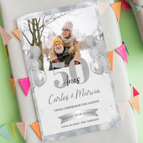 Convite Digital Bodas de Casamento 10, 20, 30, 40 Anos