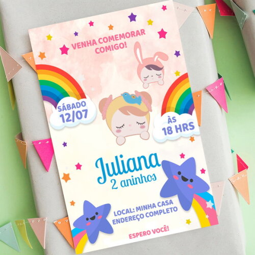 Convite Digital Boneca Metoo