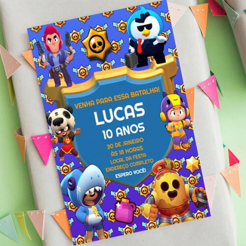 Convite Digital Brawl Stars
