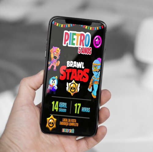 Convite Digital Brawl Stars