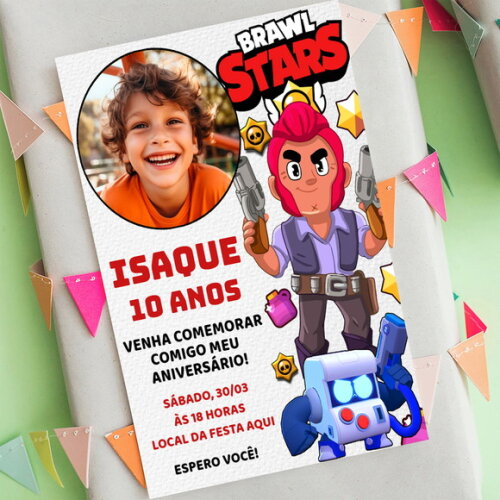 Convite Digital Brawl Stars