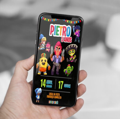 Convite Digital Brawl Stars