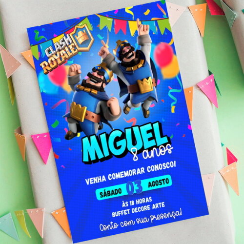Convite Digital Clash Royale