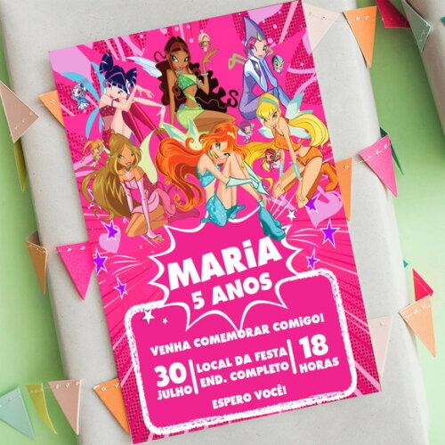 Convite Digital Clube das Winx