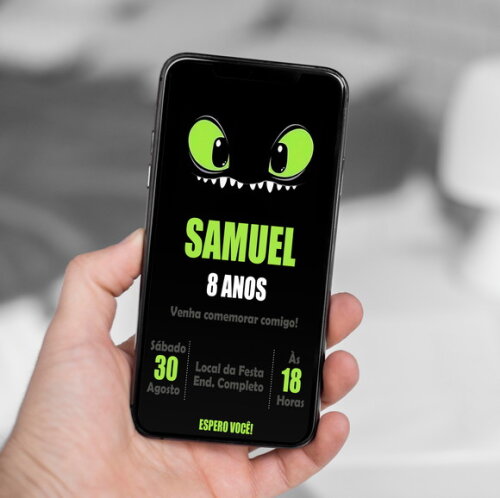 Convite Digital Como Treinar o Seu Dragão