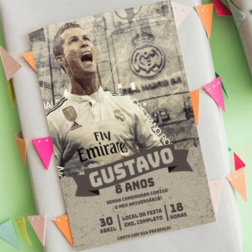 Convite Digital Cristiano Ronaldo Jogador Futebol