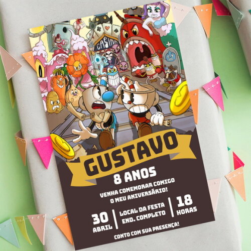 Convite Digital Cuphead