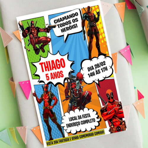 Convite Digital Dead Pool