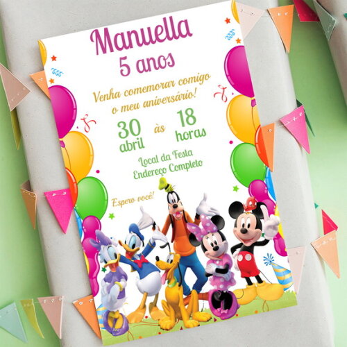 Convite Digital Disney Turma do Mickey