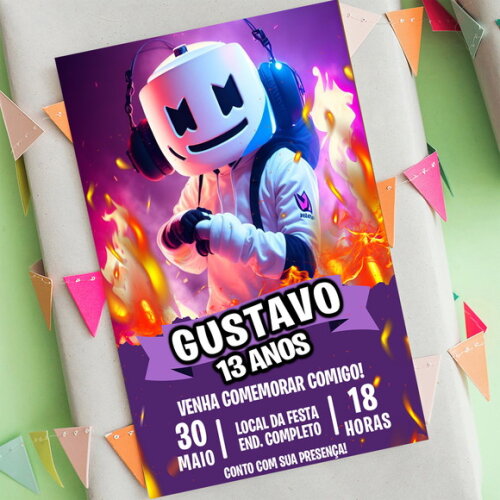 Convite Digital Dj Marshmello