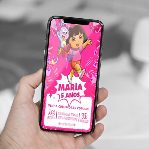 Convite Digital Dora Aventureira