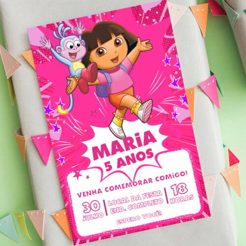 Convite Digital Dora Aventureira
