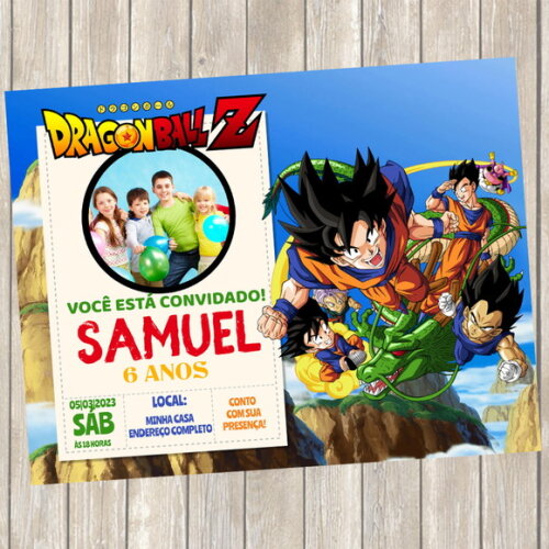 Convite Digital Dragon Ball Z