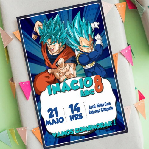 Convite Digital Dragon Ball Z
