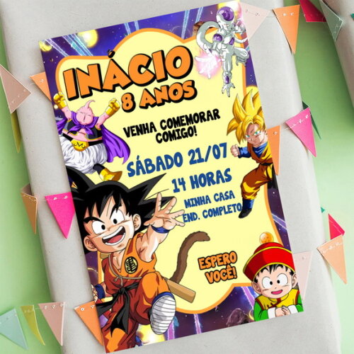 Convite Digital Dragon Ball Z