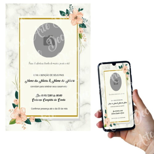 Convite Digital e Confirmação de Presença Casamento com Foto