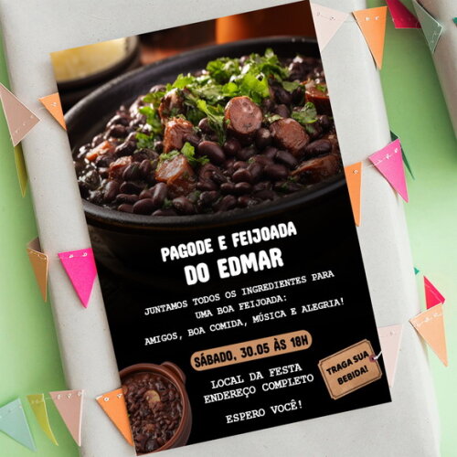 Convite Digital Feijoada, Pagode e Boteco