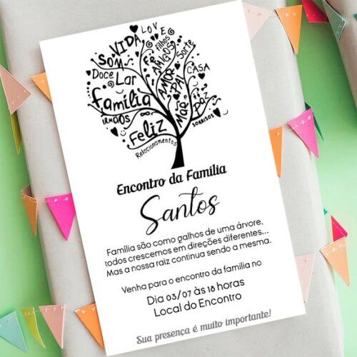 Convite Digital Festa de Família