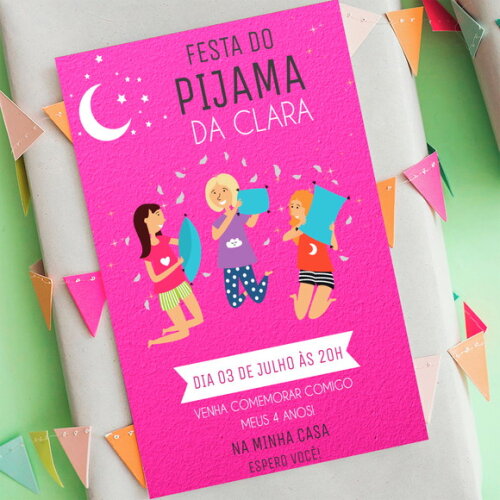 Convite Digital Festa do Pijama