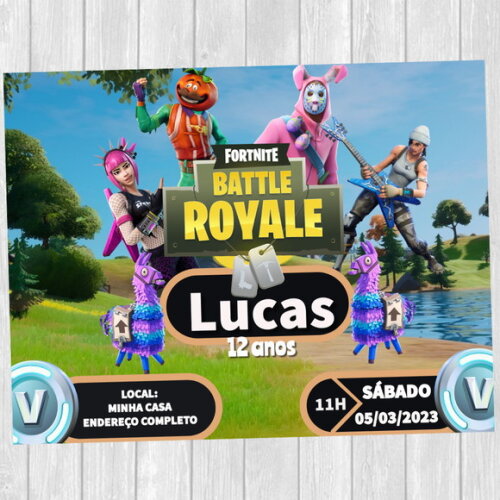Convite Digital Fortnite Battle Royale