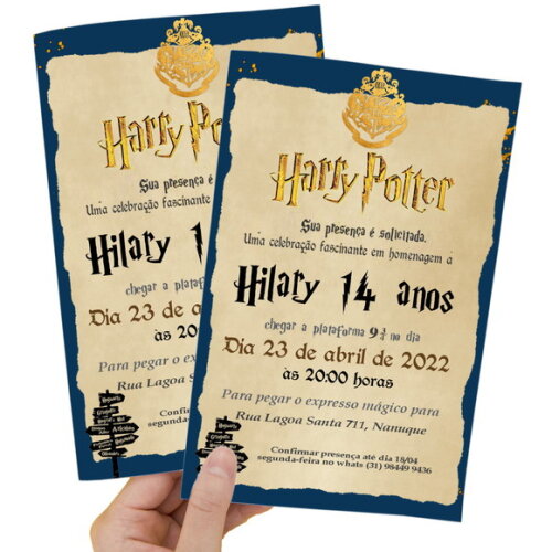 Convite Digital Harry Potter