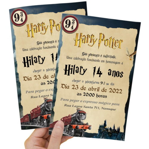 Convite Digital Harry Potter