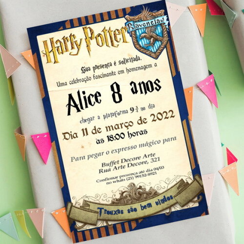 Convite Digital Harry Potter