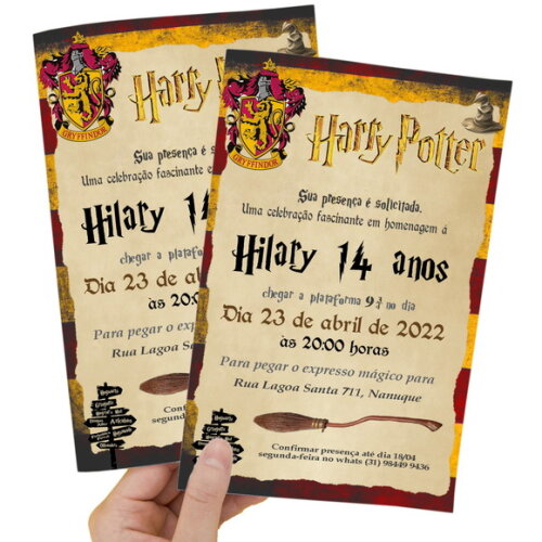 Convite Digital Harry Potter
