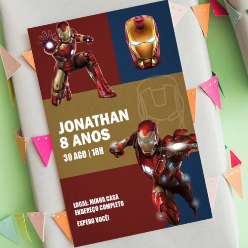 Convite Digital Homem de Ferro