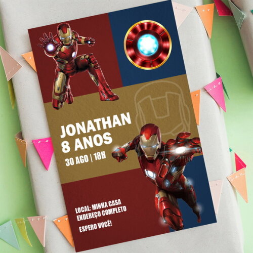 Convite Digital Homem de Ferro