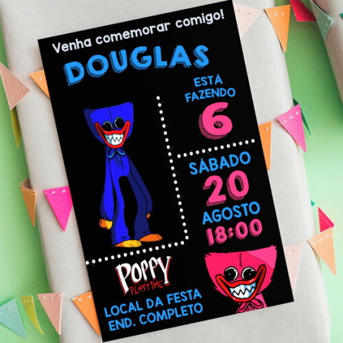 Convite Digital Huggy Wuggy