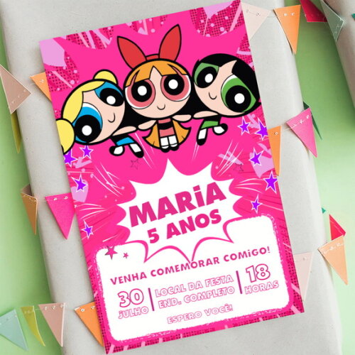 Convite Digital Meninas Super Poderosas