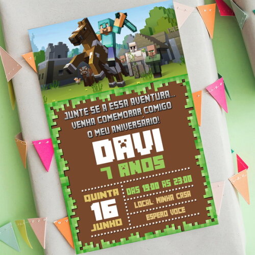 Convite Digital Minecraft