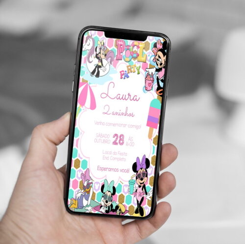 Convite Digital Minnie Pooh Party