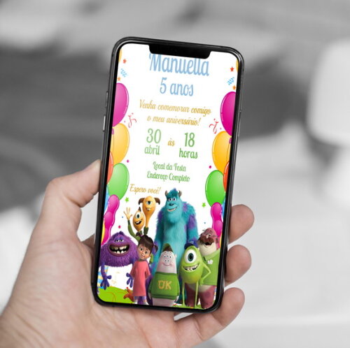 Convite Digital Monstros Sa