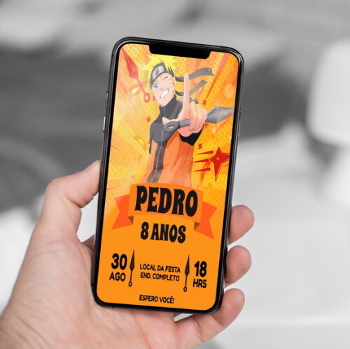 Convite Digital Naruto