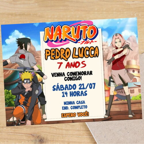 Convite Digital Naruto
