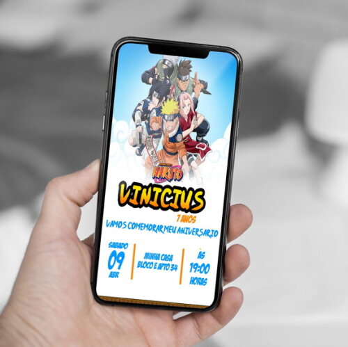 Convite Digital Naruto