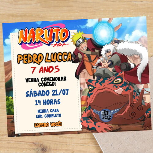 Convite Digital Naruto