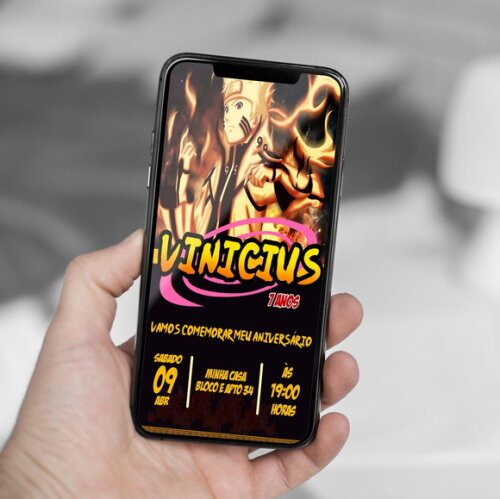 Convite Digital Naruto