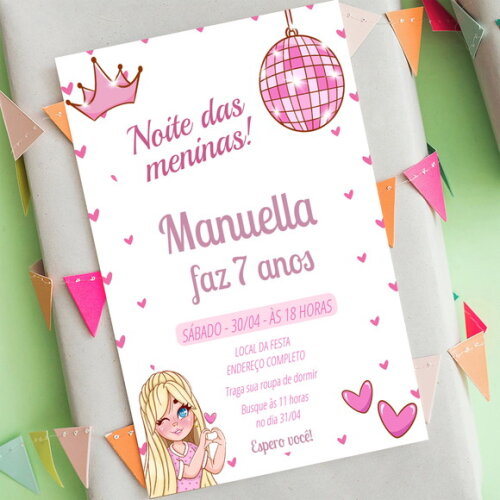 Convite Digital Noite das Meninas