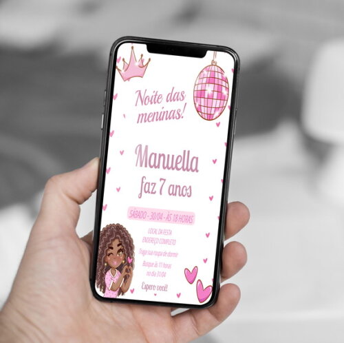 Convite Digital Noite das Meninas