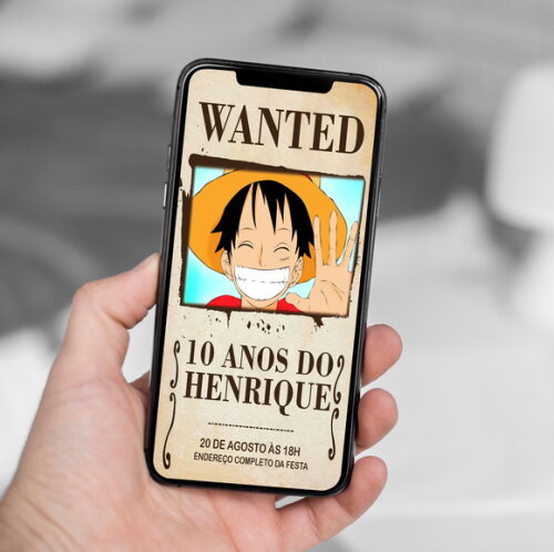 Convite Digital One Piece Procurado