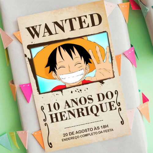 Convite Digital One Piece Procurado