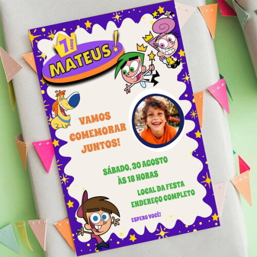 Convite Digital Padrinhos Mágicos