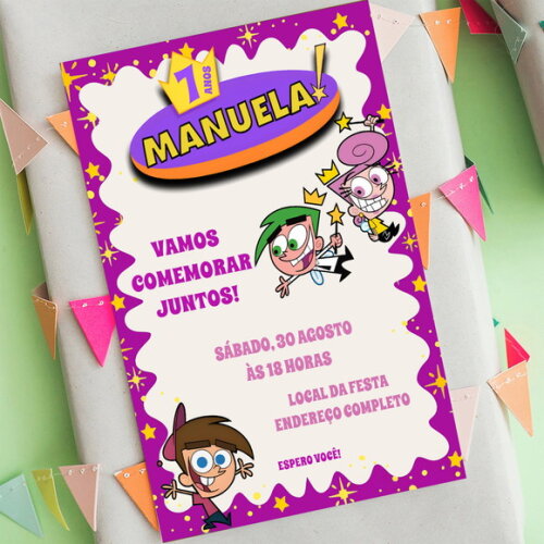 Convite Digital Padrinhos Mágicos