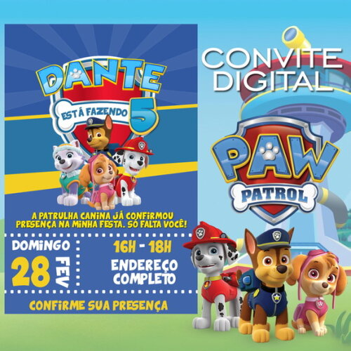 Convite Digital Patrulha Canina