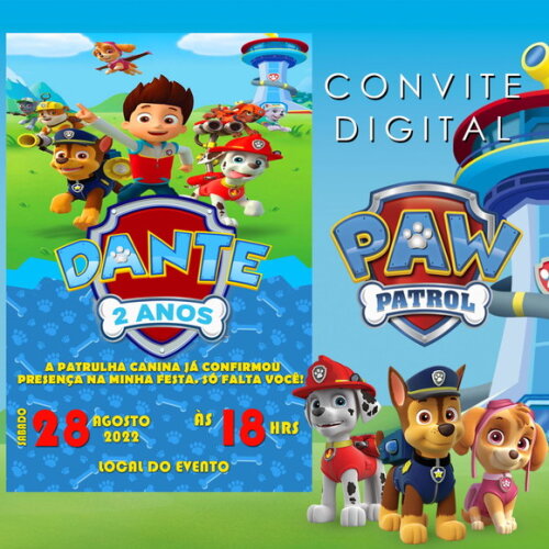 Convite Digital Patrulha Canina