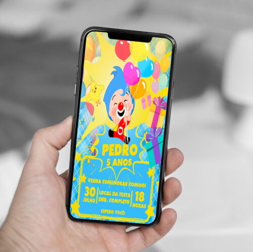 Convite Digital Plim Plim, Um Herói do Coração