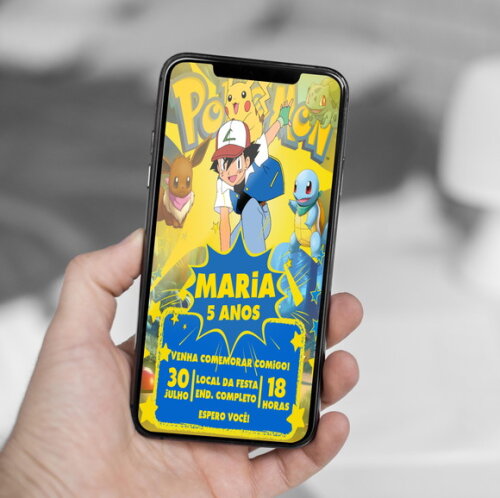 Convite Digital Pokemon